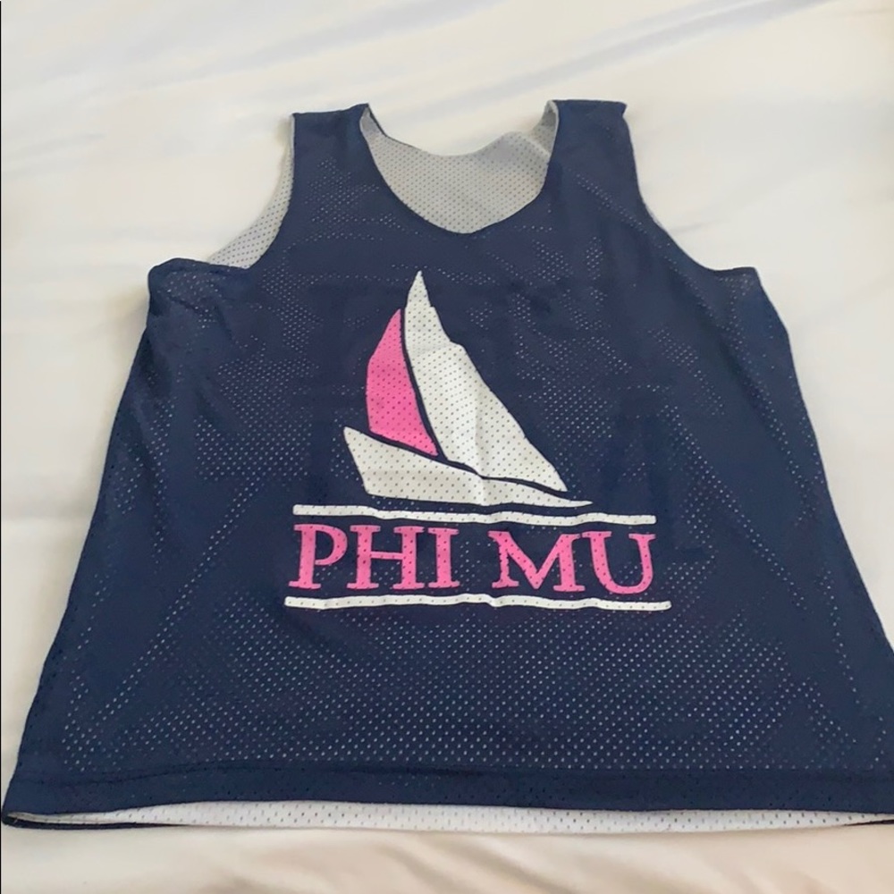 PHI MU Jersey tank top - reversible